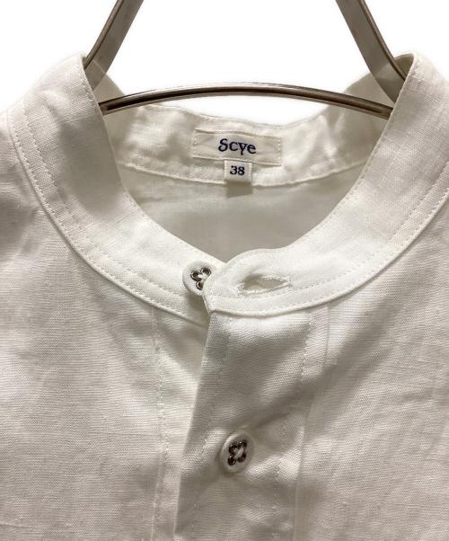 SCYE（サイ）SCYE (サイ) リネンキャンブリックタックブラウス ホワイト サイズ:38の古着・服飾アイテム