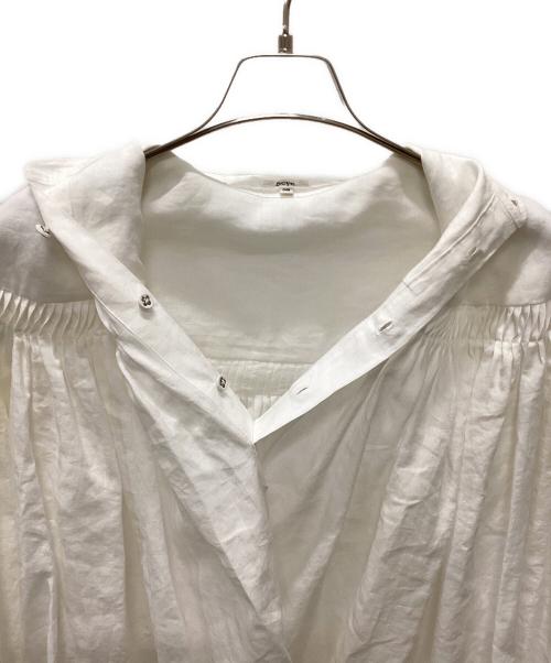 SCYE（サイ）SCYE (サイ) リネンキャンブリックタックブラウス ホワイト サイズ:38の古着・服飾アイテム