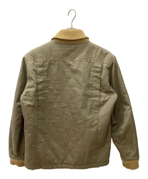 TENDERLOIN（テンダーロイン）TENDERLOIN (テンダーロイン) 襟リブ キルティング ワーク ジャケット カーキ サイズ:SMALLの古着・服飾アイテム