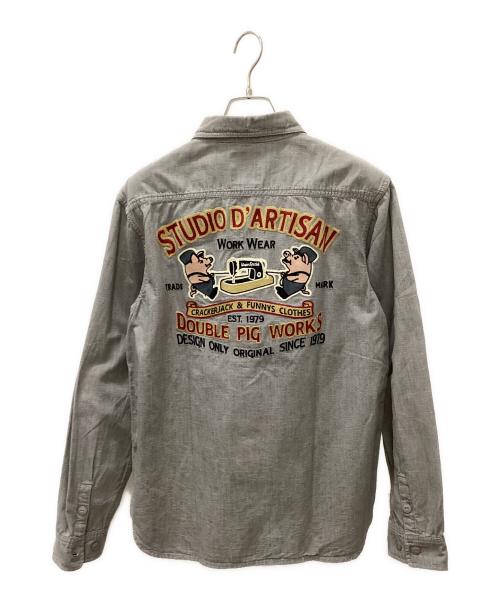 STUDIO D'ARTISAN（ステュディオダルチザン）STUDIO D'ARTISAN (ステュディオダルチザン) ワークシャツ オリーブ サイズ:Mの古着・服飾アイテム