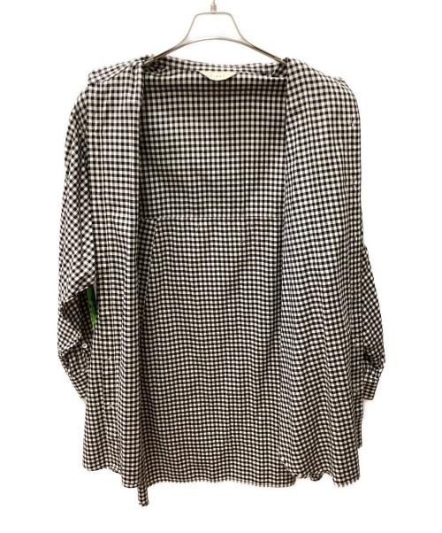 jieda（ジエダ）jieda (ジエダ) フラワーエンブロダイリーシャツ グリーン×ホワイト×ブラック サイズ:2の古着・服飾アイテム