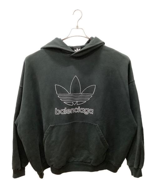 BALENCIAGA（バレンシアガ）BALENCIAGA (バレンシアガ) adidas Originals (アディダスオリジナル) プルオーバーパーカー グリーン サイズ:4の古着・服飾アイテム