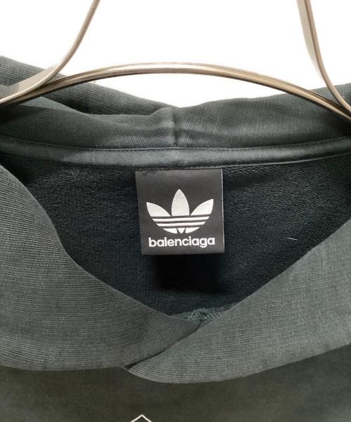 BALENCIAGA（バレンシアガ）BALENCIAGA (バレンシアガ) adidas Originals (アディダスオリジナル) プルオーバーパーカー グリーン サイズ:4の古着・服飾アイテム