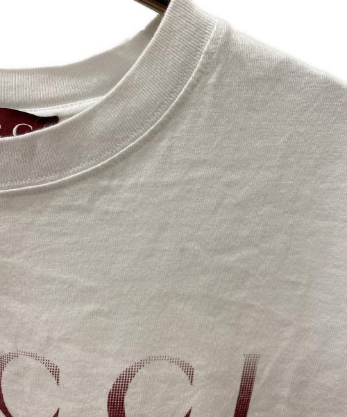 GUCCI（グッチ）GUCCI (グッチ) Printed Cotton Jersey Short Sleeve T-Shirt ホワイト×ボルドー サイズ:Sの古着・服飾アイテム