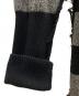 中古・古着 Vivienne Westwood RED LABEL (ヴィヴィアンウエストウッドレッドレーベル) フリンジボーダーニットカーディガン ブラック×グレー サイズ:2：7000円