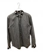 COMME des GARCONS HOMME PLUSコムデギャルソンオムプリュス）の古着「ドット切替シャツ」｜グレー