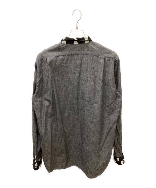 COMME des GARCONS HOMME PLUS（コムデギャルソンオムプリュス）COMME des GARCONS HOMME PLUS (コムデギャルソンオムプリュス) ドット切替シャツ グレー サイズ:Mの古着・服飾アイテム
