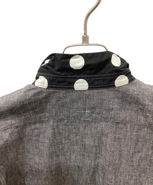 COMME des GARCONS HOMME PLUS（コムデギャルソンオムプリュス）COMME des GARCONS HOMME PLUS (コムデギャルソンオムプリュス) ドット切替シャツ グレー サイズ:Mの古着・服飾アイテム