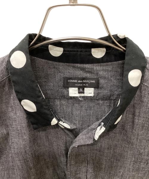 COMME des GARCONS HOMME PLUS（コムデギャルソンオムプリュス）COMME des GARCONS HOMME PLUS (コムデギャルソンオムプリュス) ドット切替シャツ グレー サイズ:Mの古着・服飾アイテム