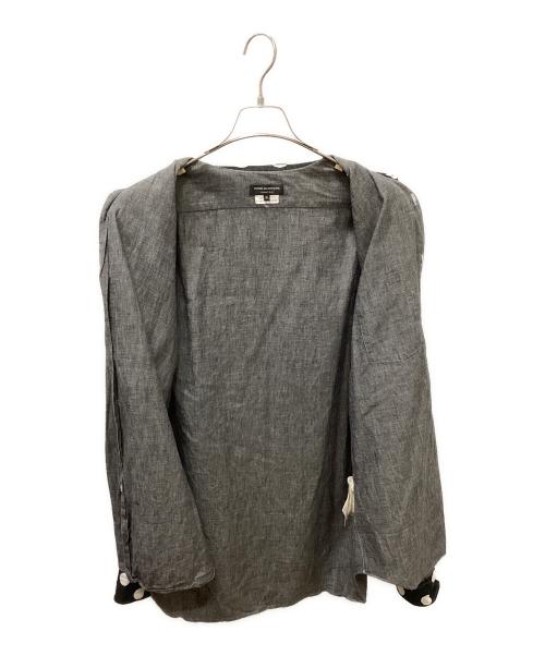COMME des GARCONS HOMME PLUS（コムデギャルソンオムプリュス）COMME des GARCONS HOMME PLUS (コムデギャルソンオムプリュス) ドット切替シャツ グレー サイズ:Mの古着・服飾アイテム
