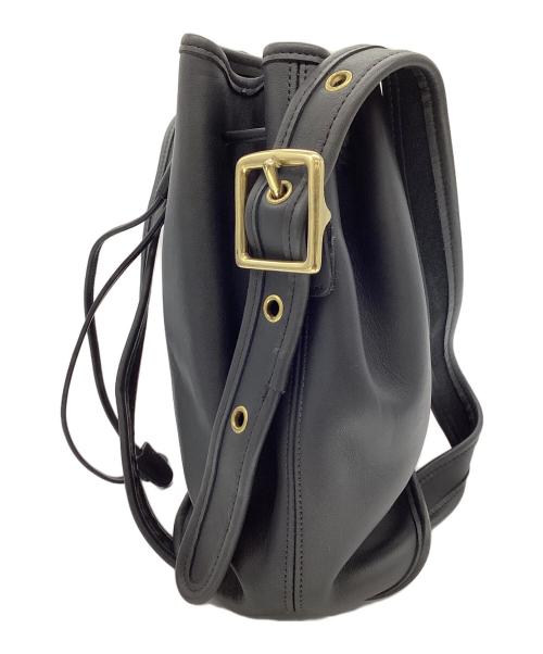 COACH（コーチ）COACH (コーチ) 巾着ショルダーバッグ ネイビーの古着・服飾アイテム