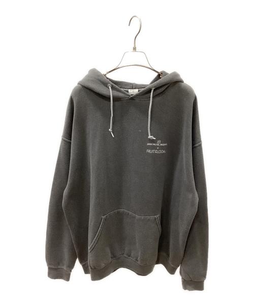 FRUIT OF THE LOOM（フルーツオブザルーム）FRUIT OF THE LOOM (フルーツオブザルーム) Jean-Michel Basquiat (ジャン ミシェル バスキア) バックプリントパーカー グレー サイズ:XLの古着・服飾アイテム