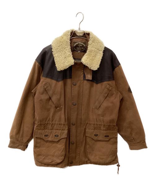 Rocky Mountain FeatherBed（ロッキーマウンテンフェザーベッド）Rocky Mountain FeatherBed (ロッキーマウンテンフェザーベッド) 70sウェスタンヨークオイルドハンティングコート ブラウン サイズ:Lの古着・服飾アイテム