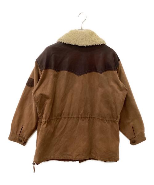 Rocky Mountain FeatherBed（ロッキーマウンテンフェザーベッド）Rocky Mountain FeatherBed (ロッキーマウンテンフェザーベッド) 70sウェスタンヨークオイルドハンティングコート ブラウン サイズ:Lの古着・服飾アイテム