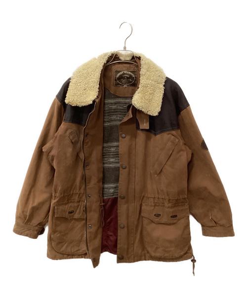 Rocky Mountain FeatherBed（ロッキーマウンテンフェザーベッド）Rocky Mountain FeatherBed (ロッキーマウンテンフェザーベッド) 70sウェスタンヨークオイルドハンティングコート ブラウン サイズ:Lの古着・服飾アイテム