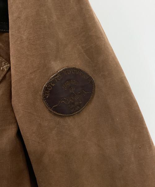 Rocky Mountain FeatherBed（ロッキーマウンテンフェザーベッド）Rocky Mountain FeatherBed (ロッキーマウンテンフェザーベッド) 70sウェスタンヨークオイルドハンティングコート ブラウン サイズ:Lの古着・服飾アイテム