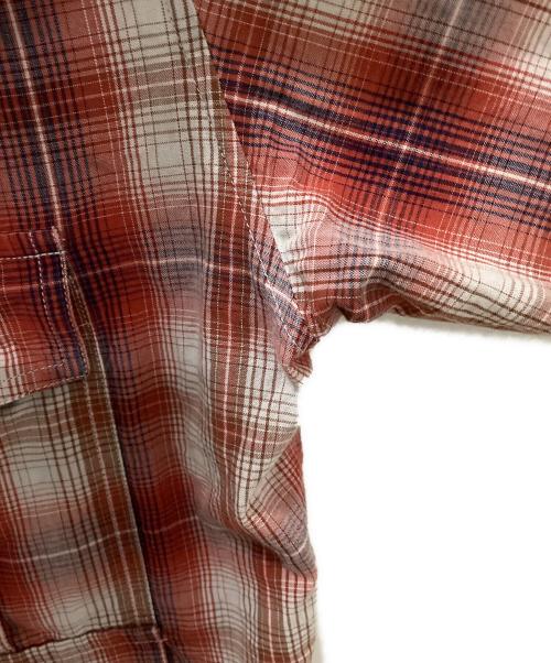 DIOR HOMME（ディオール オム）DIOR HOMME (ディオール オム) 半袖チェックシャツ レッド サイズ:37の古着・服飾アイテム