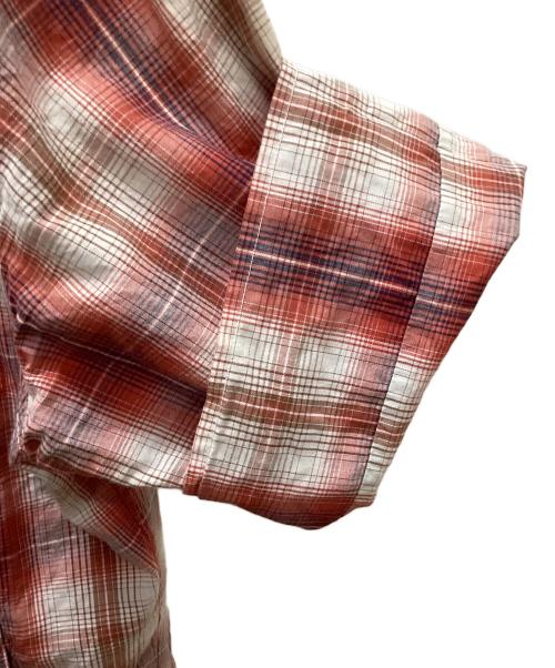 DIOR HOMME（ディオール オム）DIOR HOMME (ディオール オム) 半袖チェックシャツ レッド サイズ:37の古着・服飾アイテム