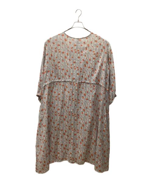 YARRA（ヤラ）YARRA (ヤラ) 花柄ワンピース グレー×オレンジ サイズ:FREEの古着・服飾アイテム