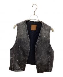Spick and Span（スピック＆スパン）の古着「51/2 STUDS DENIM VEST」｜ブラック