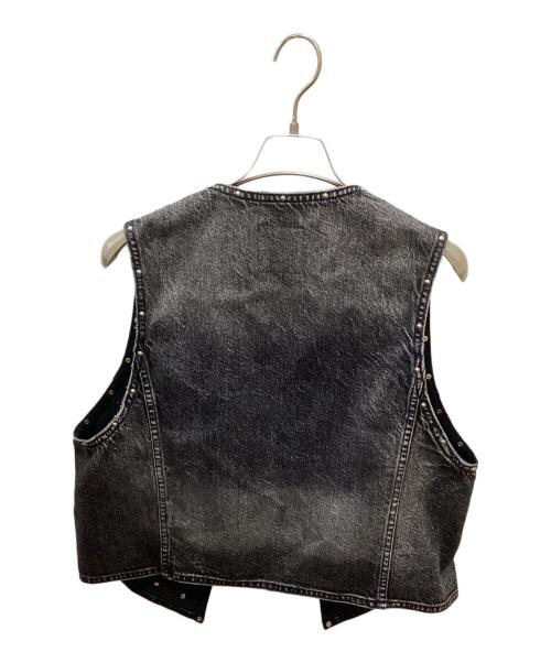 Spick and Span（スピック＆スパン）Spick and Span (スピックアンドスパン) 51/2 STUDS DENIM VEST ブラック サイズ:FREEの古着・服飾アイテム