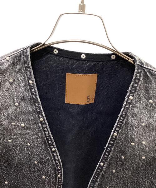 Spick and Span（スピック＆スパン）Spick and Span (スピックアンドスパン) 51/2 STUDS DENIM VEST ブラック サイズ:FREEの古着・服飾アイテム