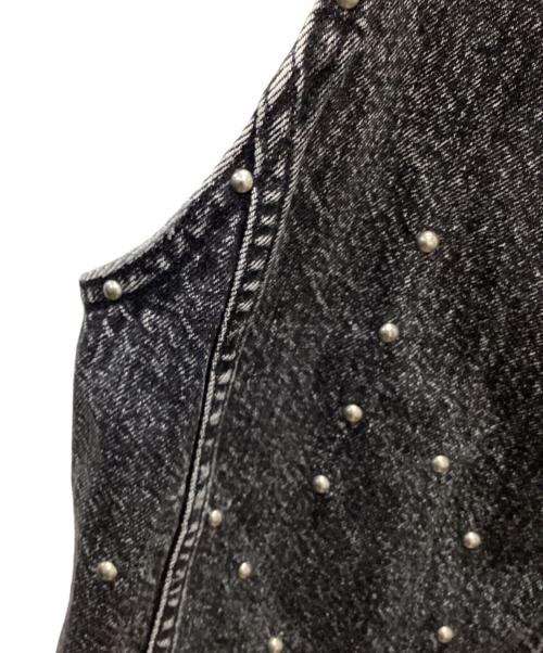 Spick and Span（スピック＆スパン）Spick and Span (スピックアンドスパン) 51/2 STUDS DENIM VEST ブラック サイズ:FREEの古着・服飾アイテム