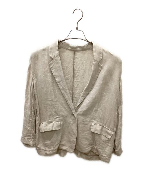 Spick and Span（スピック＆スパン）Spick and Span (スピックアンドスパン) リネンエアリージャケット ベージュ サイズ:34の古着・服飾アイテム