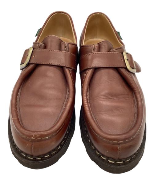 PARABOOT（パラブーツ）PARABOOT (パラブーツ) シングルモンクチロリアンシューズ ブラウン サイズ:42の古着・服飾アイテム
