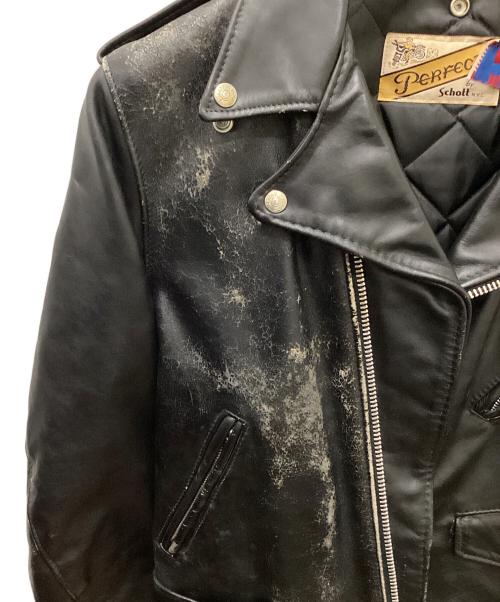 PERFECTO by Schott（パーフェクト バイ ショット）PERFECTO by Schott (パーフェクト バイ ショット) 80-90'sダブルライダースジャケット ブラック サイズ:38の古着・服飾アイテム