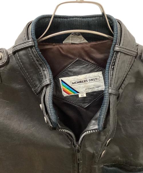 MEMBERS ONLY（メンバーズオンリー）MEMBERS ONLY (メンバーズオンリー) 80'sレザージャケット ブラック サイズ:40の古着・服飾アイテム