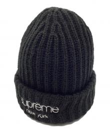 SUPREME（シュプリーム）の古着「Classic Logo Chunky Ribbed Beanie」｜ブラック