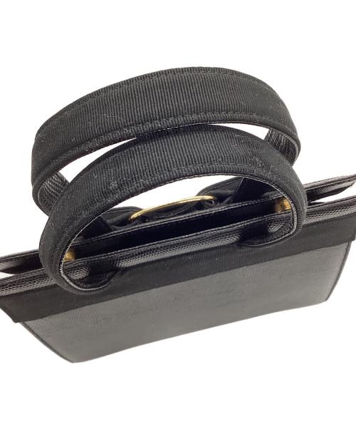 Salvatore Ferragamo（サルヴァトーレ フェラガモ）Salvatore Ferragamo (サルヴァトーレ フェラガモ) ヴァラリボン2WAYハンドバッグ ブラックの古着・服飾アイテム