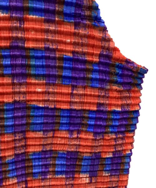 ISSEY MIYAKE（イッセイミヤケ）ISSEY MIYAKE (イッセイミヤケ) タンクトップ レッド×ブルー サイズ:Ⅿの古着・服飾アイテム