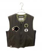 NEIGHBORHOODネイバーフッド）の古着「18SS PADDED/CN-VEST」｜チャコールグレー