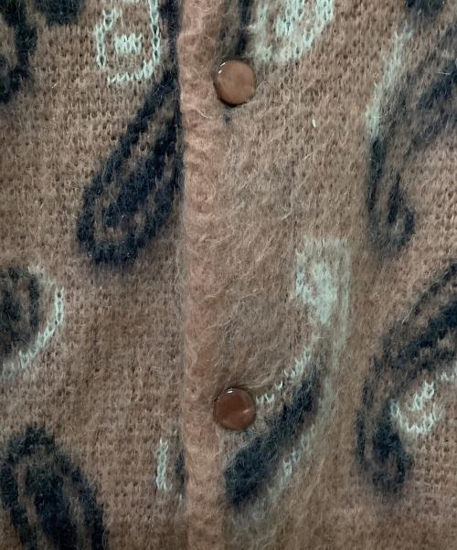 Needles（ニードルズ）Needles (ニードルズ) Mohair Cardigan -Paisley- ピンク×ネイビー サイズ:Lの古着・服飾アイテム