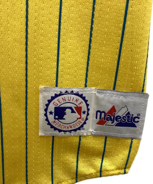 Majestic（マジェスティック）Majestic (マジェスティック) 90-00'sヤンキースベースボールシャツ イエロー サイズ:XLの古着・服飾アイテム