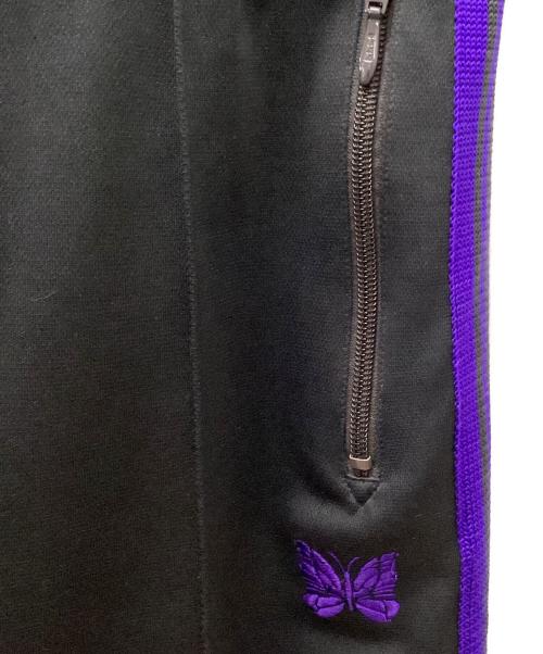 Needles（ニードルズ）Needles (ニードルズ) ストレートトラックパンツ ブラック×パープル サイズ:Sの古着・服飾アイテム