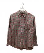 FUJITOフジト）の古着「チェックシャツ」｜レッド×グレー