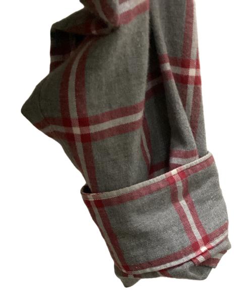 FUJITO（フジト）FUJITO (フジト) チェックシャツ レッド×グレー サイズ:Sの古着・服飾アイテム