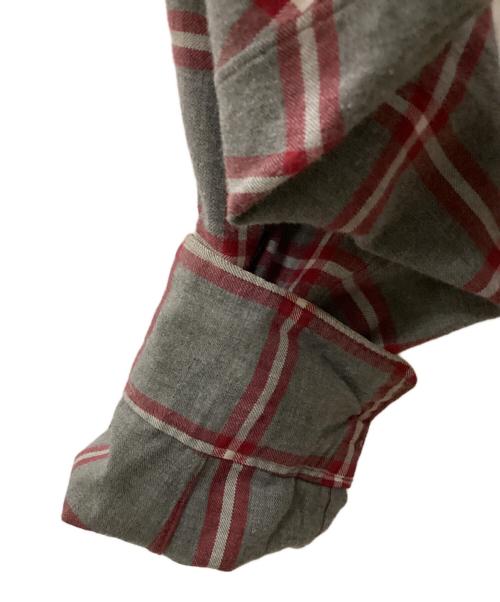 FUJITO（フジト）FUJITO (フジト) チェックシャツ レッド×グレー サイズ:Sの古着・服飾アイテム