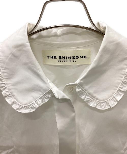 THE SHINZONE（ザ シンゾーン）THE SHINZONE (ザ シンゾーン) FRILL COLLAR BLOUSE フリルカラーブラウス ホワイト サイズ:F0の古着・服飾アイテム