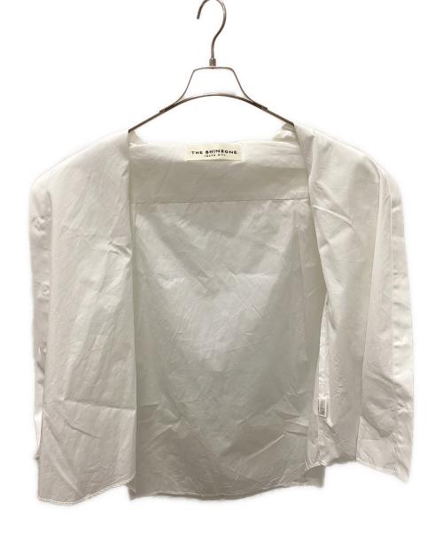 THE SHINZONE（ザ シンゾーン）THE SHINZONE (ザ シンゾーン) FRILL COLLAR BLOUSE フリルカラーブラウス ホワイト サイズ:F0の古着・服飾アイテム