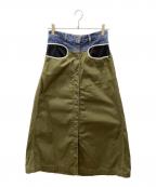 DIESELディーゼル）の古着「ロングスカート」｜オリーブ