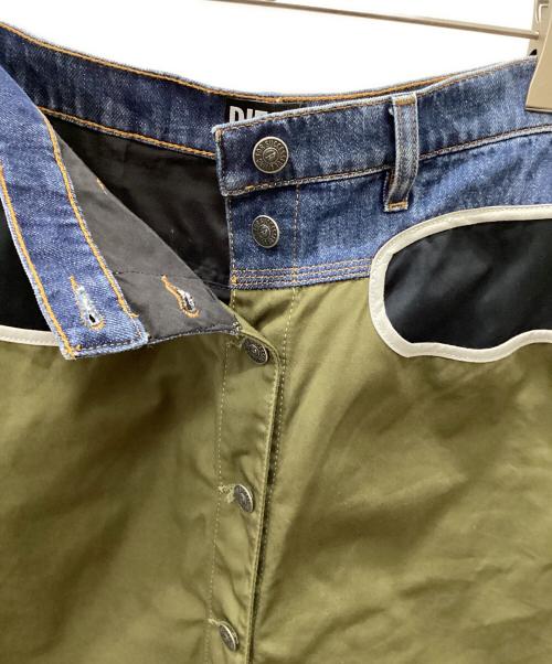 DIESEL（ディーゼル）DIESEL (ディーゼル) ロングスカート オリーブ サイズ:26の古着・服飾アイテム