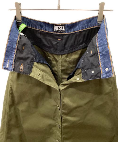 DIESEL（ディーゼル）DIESEL (ディーゼル) ロングスカート オリーブ サイズ:26の古着・服飾アイテム