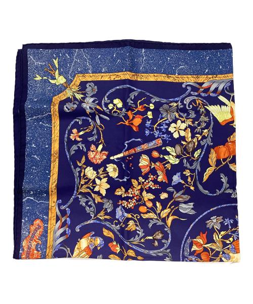 HERMES（エルメス）HERMES (エルメス) ストール ネイビーの古着・服飾アイテム