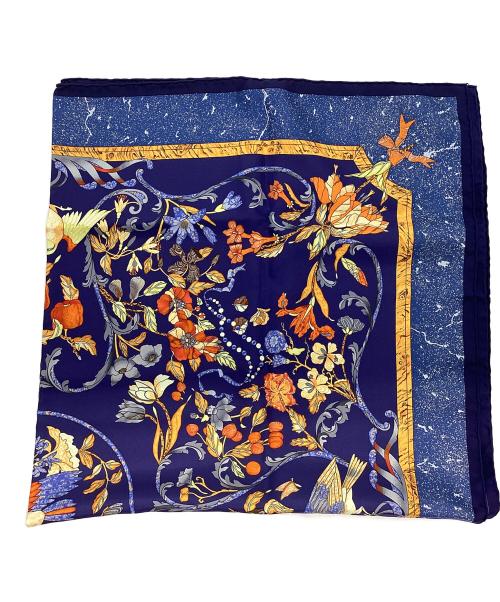 HERMES（エルメス）HERMES (エルメス) ストール ネイビーの古着・服飾アイテム