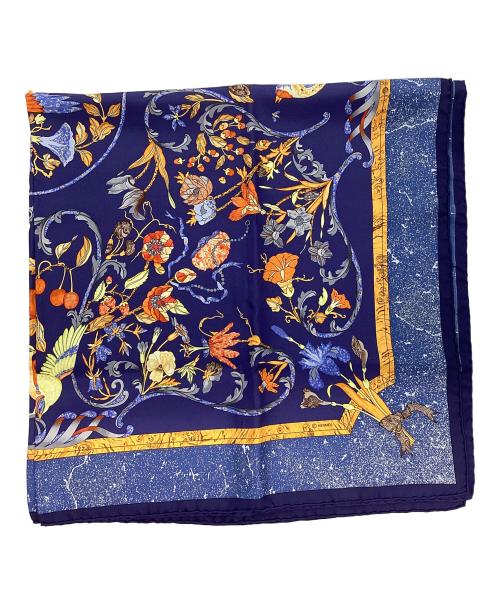 HERMES（エルメス）HERMES (エルメス) ストール ネイビーの古着・服飾アイテム