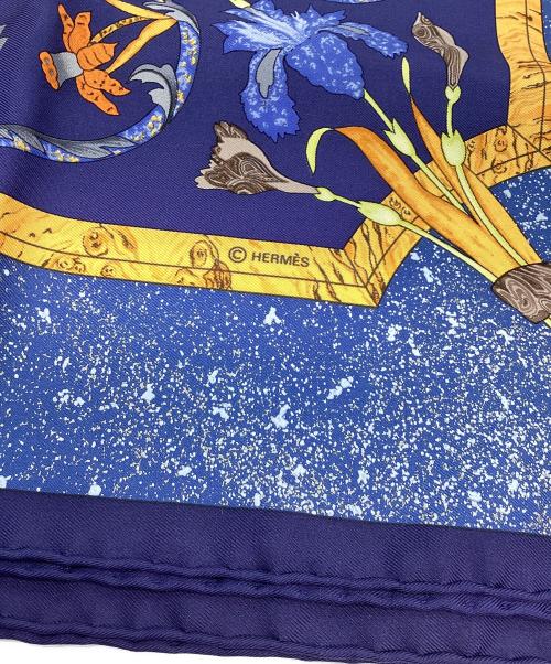HERMES（エルメス）HERMES (エルメス) ストール ネイビーの古着・服飾アイテム